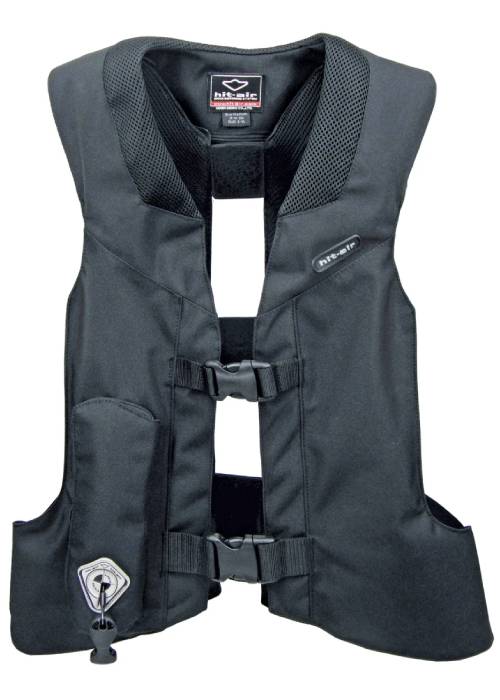 A black vest is shown with two straps.